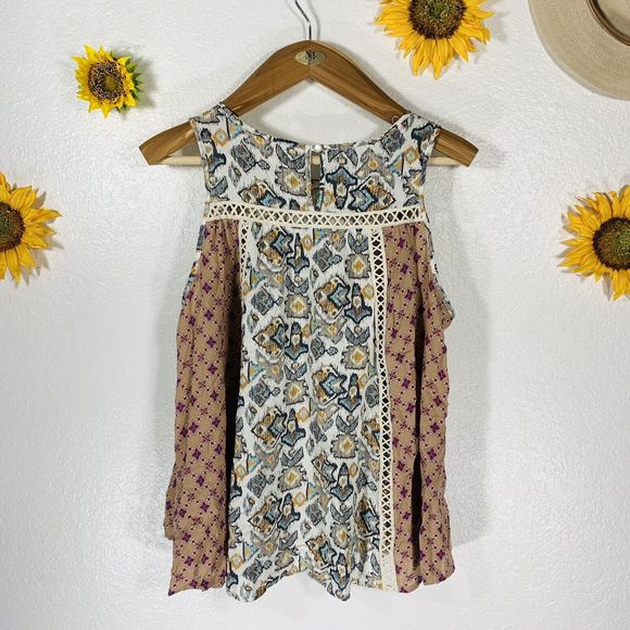 Entro Boho Hippy Embroidered Sleeveless Blouse Size Small Women’s - Picture 4 of 7